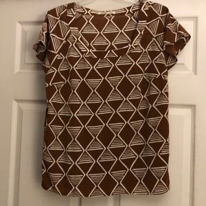 Brown & White Moroccan inspired shirt.